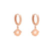 tomei_0004s_0000_Layer3GQ17-GD TOMEI Rouge Collection Ginkyo Leaf Loop Earrings, Rose Gold 750