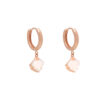 tomei_0004s_0001_Layer2 TOMEI Rouge Collection Ginkyo Leaf Loop Earrings, Rose Gold 750