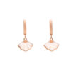 tomei_0004s_0002_Layer1 TOMEI Rouge Collection Ginkyo Leaf Loop Earrings, Rose Gold 750