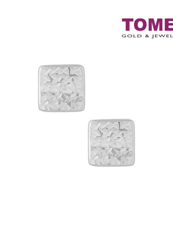 tomei_0007s_0000_Sony1168.psdcopy TOMEI Quadrated Sparkling Earrings, White Gold 585