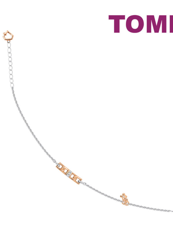 tomei_0007s_0001_Sony_04860B1156WR-1.psdcopy3 TOMEI Rosy Winter Collection Diamond Bracelet, White+Rose Gold 585