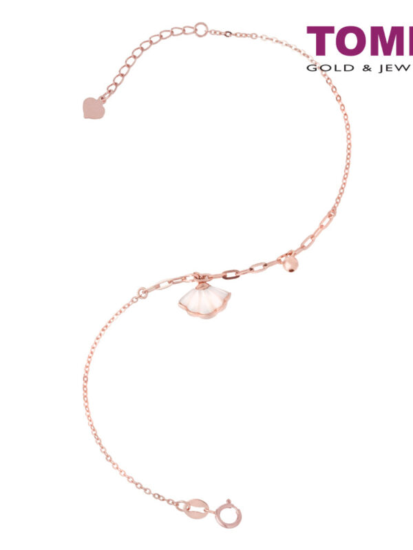 tomei_0008s_0000_Layer13 TOMEI Rouge Collection Ginkyo Leaf Bracelet, Rose Gold 750