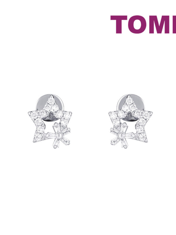 tomei_0009s_0000_Sony_04843E2220-1.psd TOMEI Starlit Stud Earrings, White Gold 585