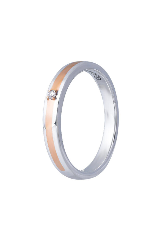 tomei_0009s_0002_DSC04353.psd_a5086e1f-b513-46cf-9594-608f1b1236fb TOMEI 【绚丽真爱】Evermore Couple Ring, White+Rose Gold 750