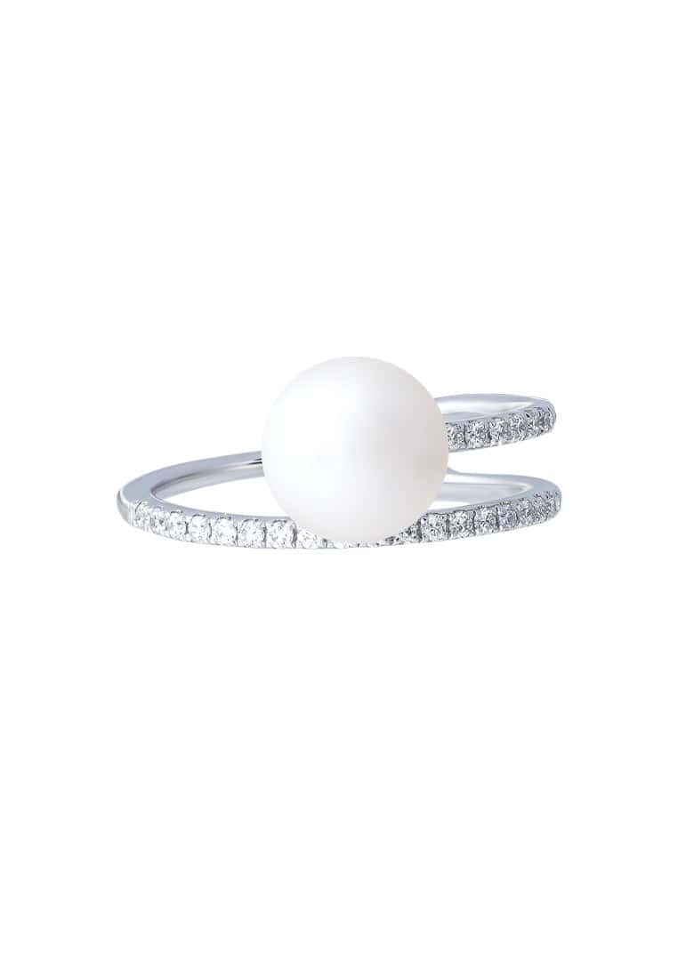 TOMEI 【珍爱多美】Pure Love Pearl Ring, White Gold 585