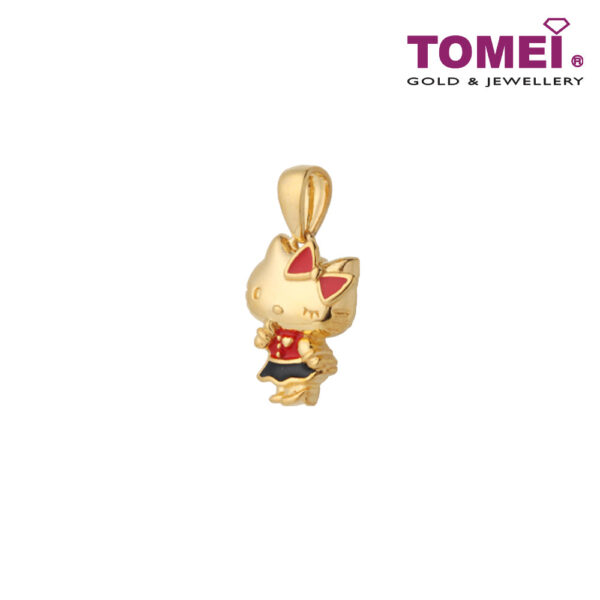 TOMEI I Sanrio Hello Kitty in Red Pendant, Yellow Gold 916