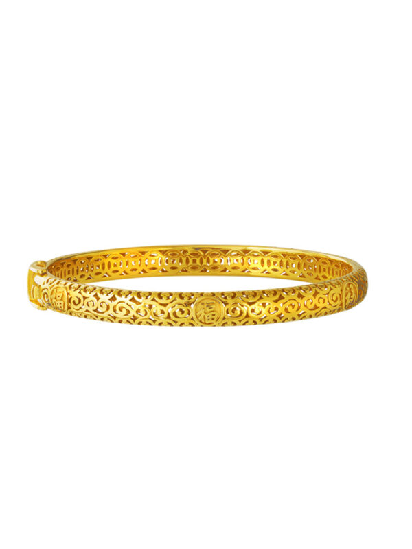762_Sony_58676_2 TOMEI Everlasting Blessings Bangle, Yellow Gold 916