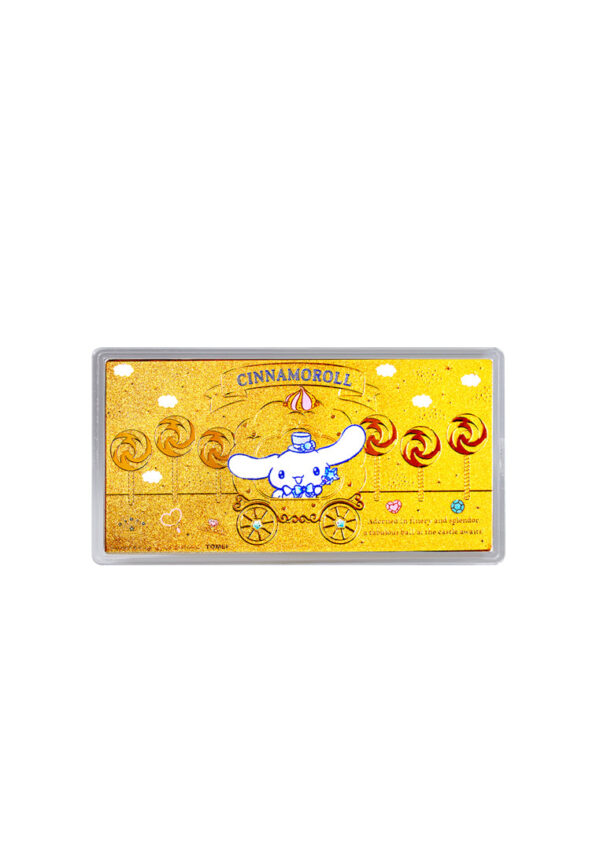 TOMEI I Sanrio Cinnamoroll Sparkle Gold Wafer 0.5G I Fine Gold 9999