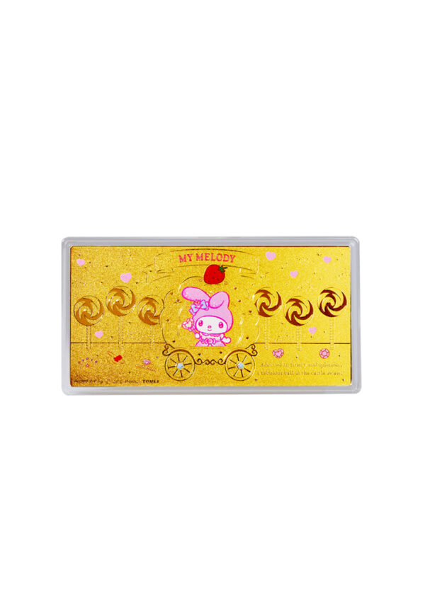 TOMEI I Sanrio My Melody Sparkle Gold Wafer 0.5G, Yellow Gold 9999