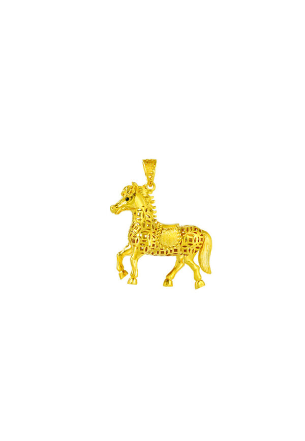 762x1100_0011_DSC012559P-YG1399P-1C TOMEI The Bountiful Horse Pendant, Yellow Gold 916