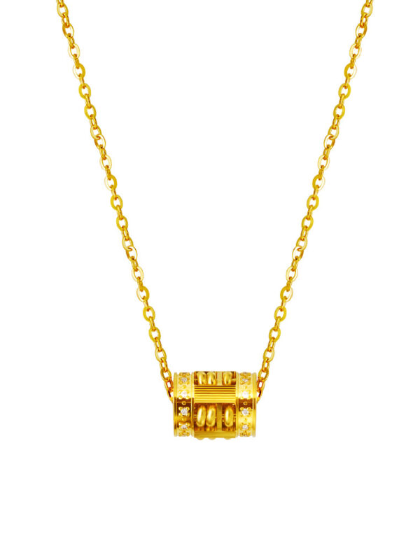 762x1100_0029_Sony_53782BN-25019-D TOMEI Endless Prosperity Abacus Necklace, Yellow Gold 999