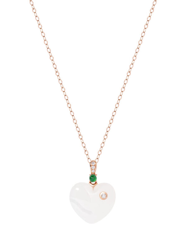 Untitled-1_0001s_0000_Layer3 TOMEI Nephrite Heart Necklace, Rose Gold 750