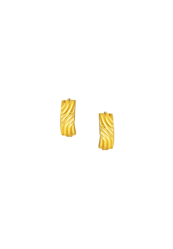 TOMEI Loop Earrings, Yellow Gold 916