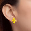 TOMEI x Xifu Flower Earrings, Yellow Gold 999
