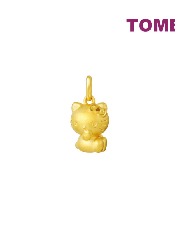 1000x1000_HK-5D-04 TOMEI I Sanrio Hello Kitty 5D Pendant, Yellow Gold 999