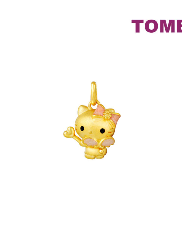 1000x1000_HK-5D-06 TOMEI I Sanrio Hello Kitty 5D Pendant, Yellow Gold 999