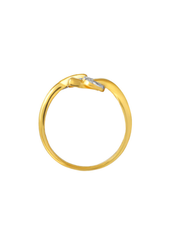 TOMEI Dual-Tone Ring, Yellow Gold 916