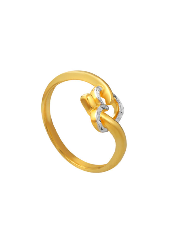 TOMEI Dual-Tone Ring, Yellow Gold 916