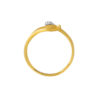 TOMEI Dual-Tone Ring, Yellow Gold 916