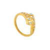 TOMEI Dual-Tone Ring, Yellow Gold 916