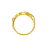 TOMEI Dual-Tone Ring, Yellow Gold 916