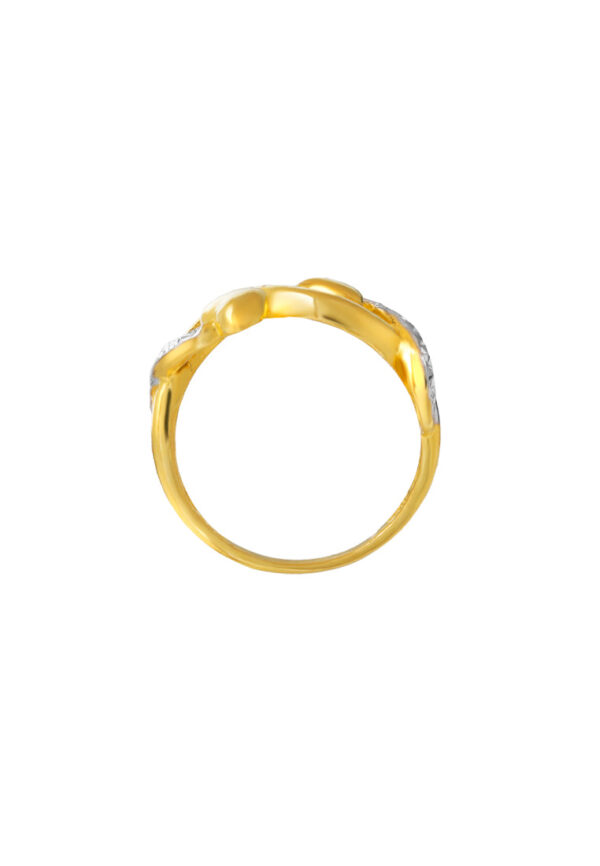 TOMEI Dual-Tone Ring, Yellow Gold 916