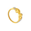 TOMEI Dual-Tone Ring, Yellow Gold 916