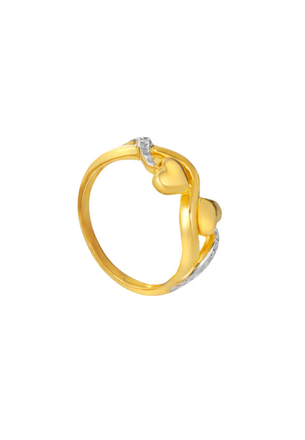 TOMEI Dual-Tone Ring, Yellow Gold 916