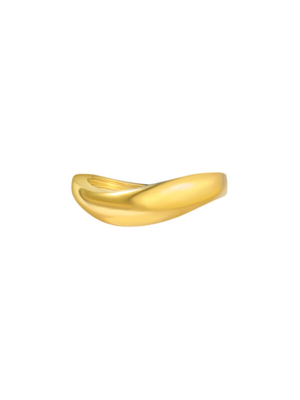TOMEI High Polishing Ring, Yellow Gold 916