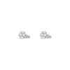 TOMEI Blossoming Pearl Earrings, Silver