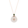 TOMEI Nephrite Series Gourd Necklace, Rose Gold 750