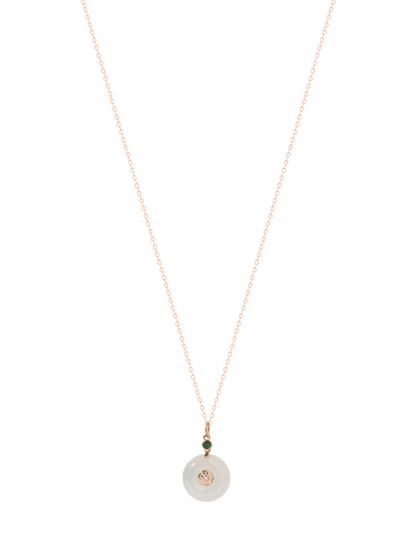 Tomei_0017_GR-JD04922B_1.psd TOMEI Nephrite Series Necklace, Rose Gold 750
