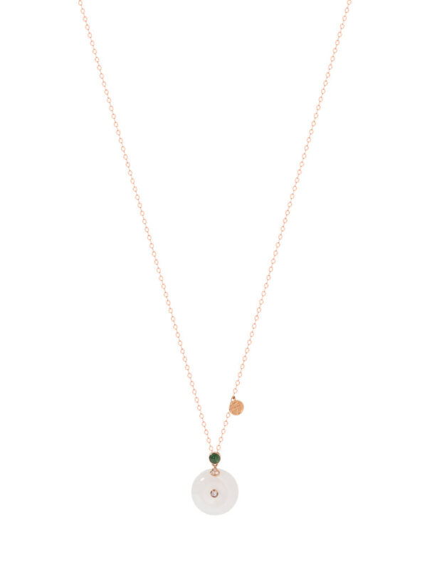 Tomei_0020_GR-JD00662B_1.psd TOMEI Nephrite Series Necklace, Rose Gold 750