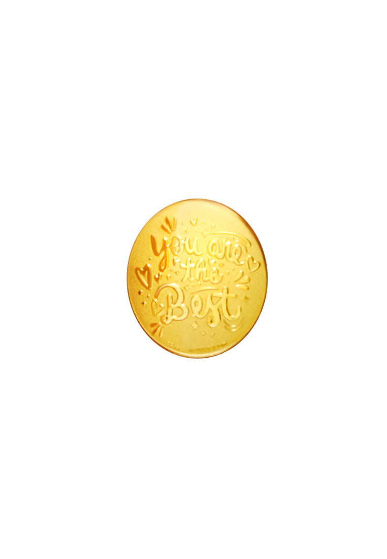 TOMEI You Are The Best Gold Wafer 0.1G, Yellow Gold 9999