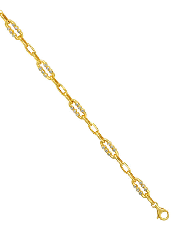 TOMEI Dual-Tone Bracelet, Yellow Gold 916