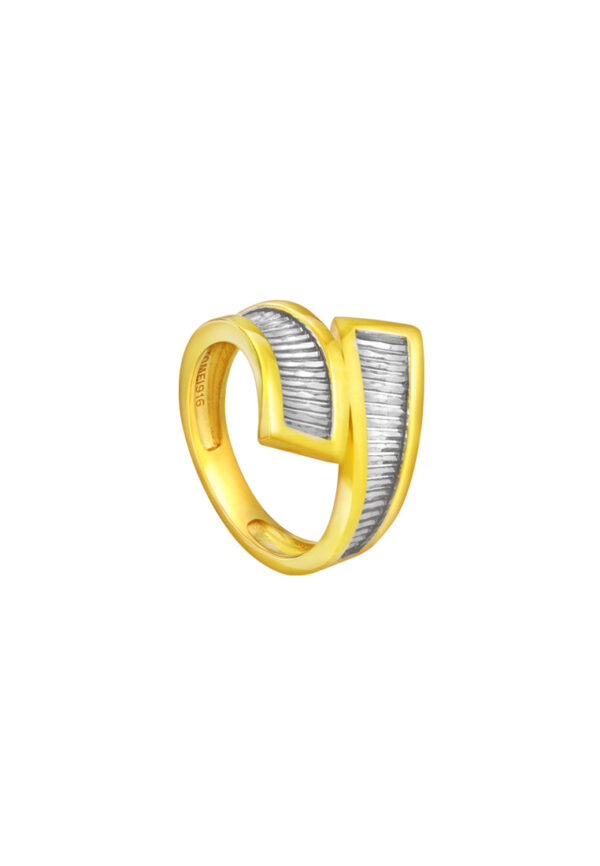 TOMEI Dual-Tone Entwine Ring, Yellow Gold 916