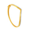 DC-YG1470B-2C-2 TOMEI Diamond Cut Collection V Trend Bangle, Yellow Gold 916
