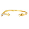 DC-YG1470B-2C-3 TOMEI Diamond Cut Collection V Trend Bangle, Yellow Gold 916