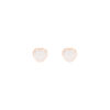 TOMEI Heart Shape Nephrite Earrings, Rose Gold 750