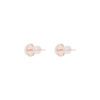 TOMEI Square Shape Nephrite Earrings, Rose Gold 750
