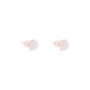 TOMEI Square Shape Nephrite Earrings, Rose Gold 750