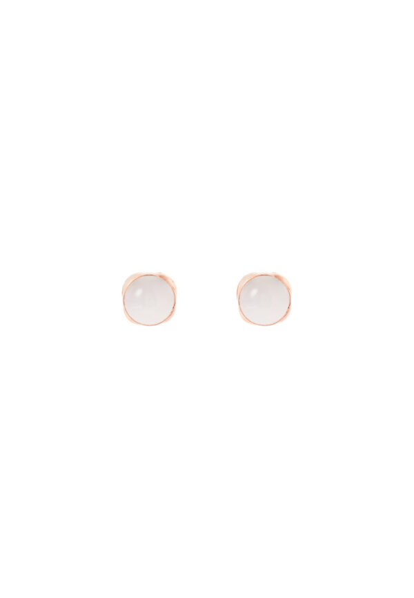 TOMEI Square Shape Nephrite Earrings, Rose Gold 750