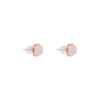 TOMEI Square Shape Nephrite Earrings, Rose Gold 750