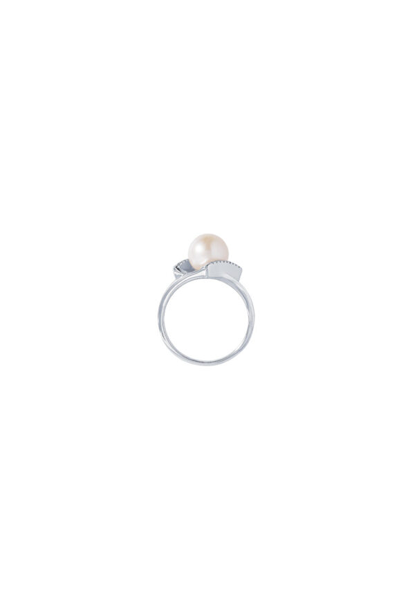 TOMEI Pearl Ring, White Gold 585