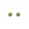 TOMEI Ruyi Lock Jade Earrings, Yellow Gold 750