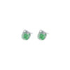 TOMEI Ruyi Lock Jade Earrings, White Gold 750