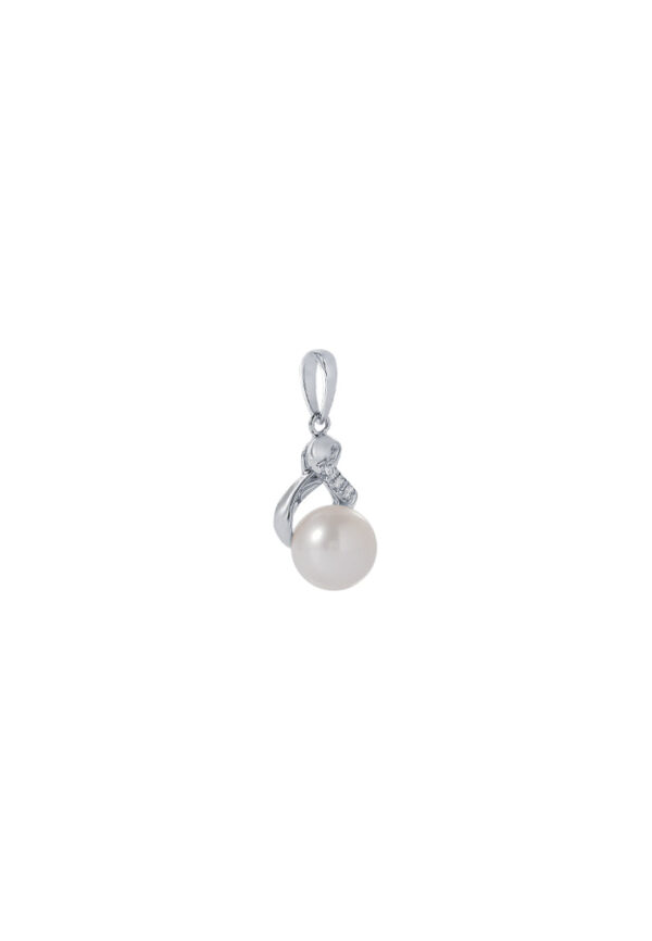 TOMEI Pearl Pendant Set, White Gold 585