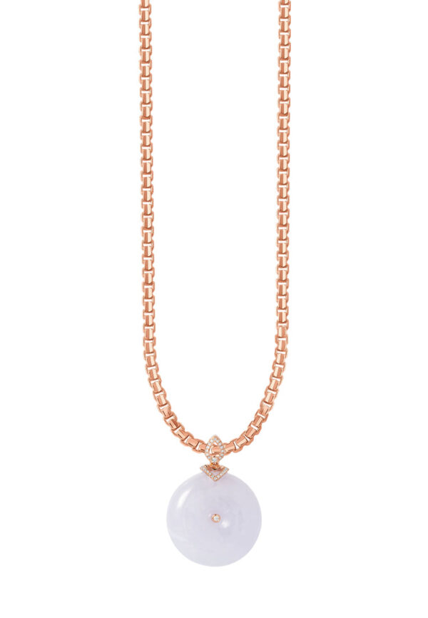 TOMEI Jade Pendant, Rose Gold 750