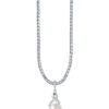 TOMEI Pearl Pendant Set, White Gold 585
