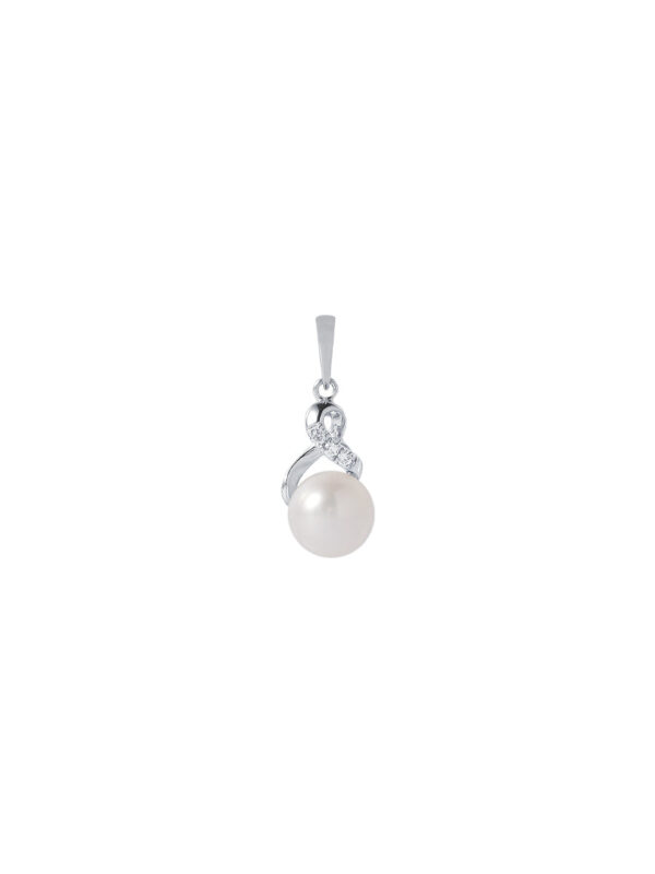 Tomei_0020_P4883_1.psd TOMEI Pearl Pendant Set, White Gold 585